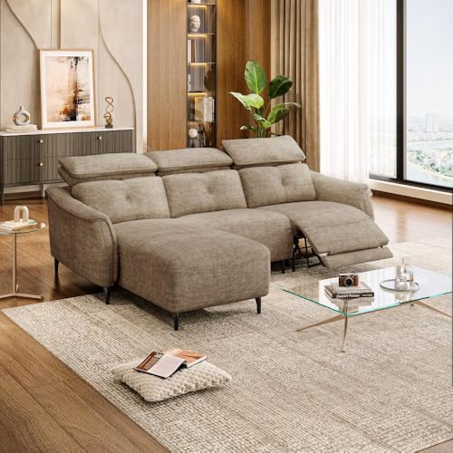 Image of Wakefit Curacao L Shape Sofa Set with Motion (2 Seater + Left Aligned Chaise)