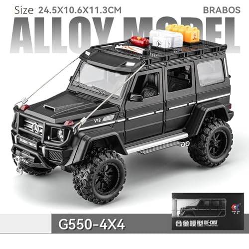Image of 1:24 Diecast Model Alloy Beenz G550-4X4 Modified Alloy Metal Pull Back Car with 6 Openable Doors & Sound Light Auto Toy car Best Gift Toys for Kids Boys(Colors as Per Stock)