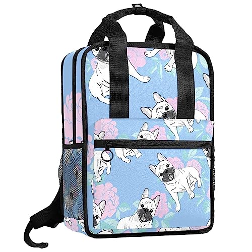 Sac à dos garçon bouledogue multicolore le compagnon coloré au quotidien avec bretelles douces