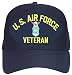 U.S. Air Force Veteran Baseball Cap. Navy Blue. Made in USA