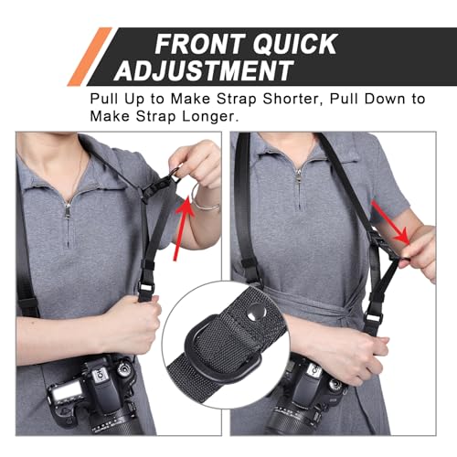 Vigorport Camera Strap, Crossbody Shoulder Strap, Camera Neck Strap with Quick Release Metal Buckle for DSLR/Binoculars