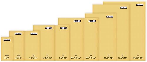 Miniatura 2 de Paquete de 100 sobres de burbujas de papel de estraza acolchados de 8.5 x 12 pulgadas, sobres de correo amarillos para documentos y paquetes,