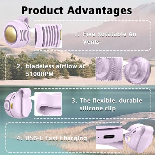 Mini ventilateur portable anti-chaleur rechargeable USB sans pales