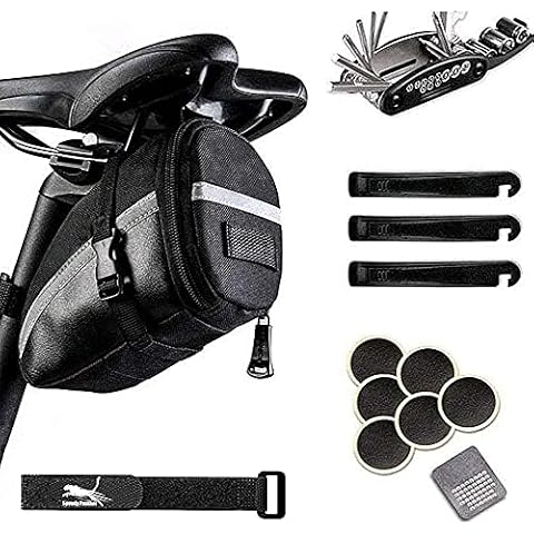 Bike Bag Under Saddle Bicycle Repair Tool Kit Bag MTB Bike Saddle Bag Waterproof Cycling Wedge Pack Bag Under Seat Bike Tail Bag (Bag Kit) Cover