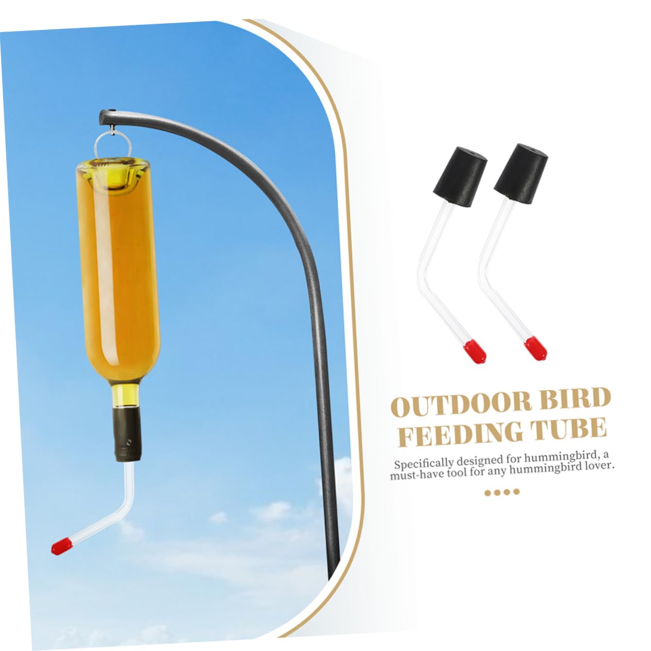 Toyvian 2 Set Mangiatoia Per Colibrì Tubi Di Alimentazione Potabile Mangiatoia Giornaliera Per Uccelli Mangiatoia Per Uccelli All'aperto Mangiatoie D'acqua Per Bicchiere 3 Pezzi*2