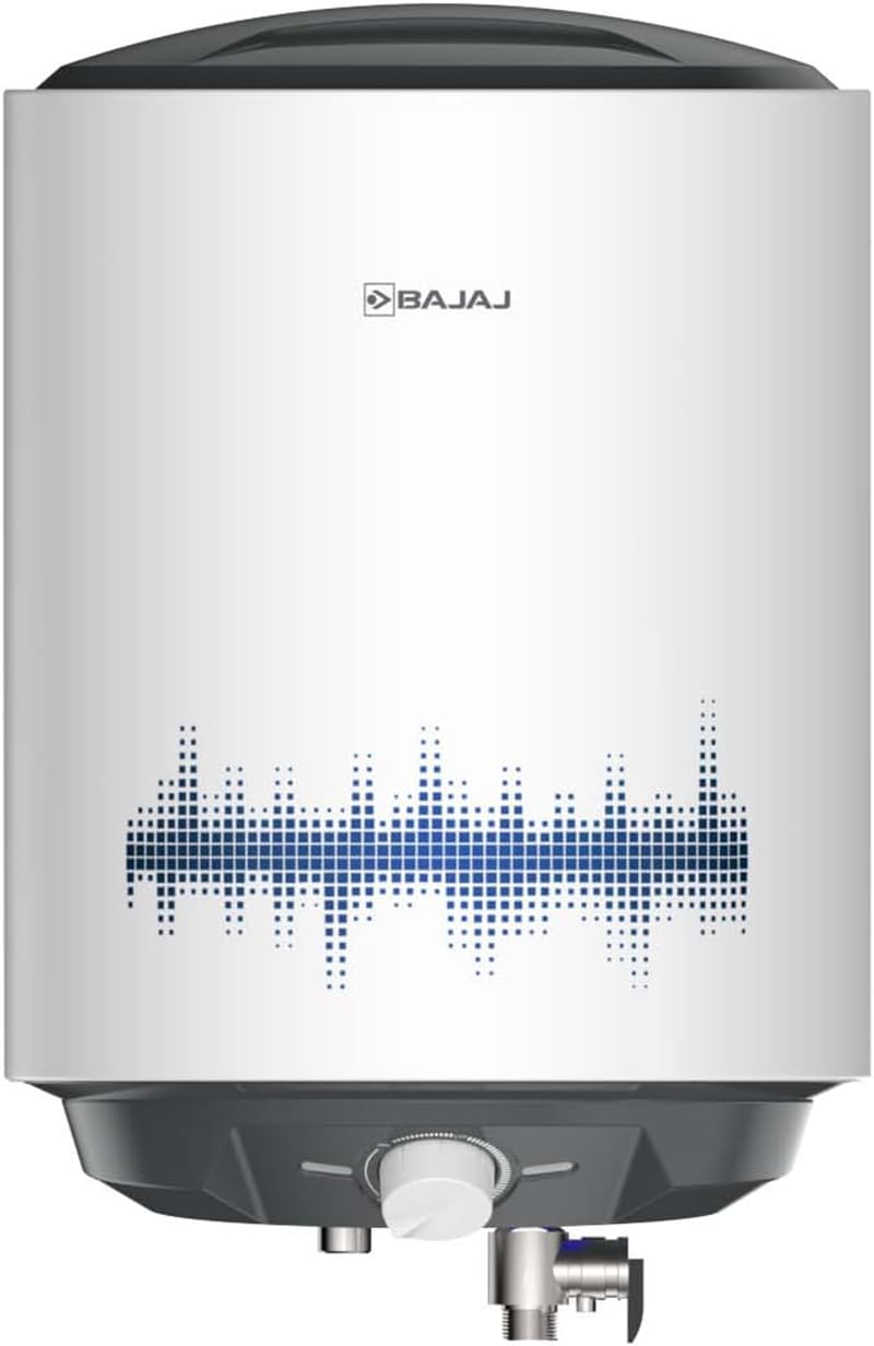 Bajaj Shield Series New Shakti 25L Storage Wall Mount Water Heater for Home, 5-Star Rated Geyser, Child Safety Mode, 10-Year Tank, 6-Year Element, 4-Year Product Warranty (White & Grey)