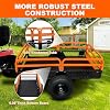 1500LB Steel Dump Cart with All-Terrain Tires & Foot-Pedal Dumping, Heavy Duty Utility Trailer for Yard, Garden, and Construction Use, Compatible with ATV and Tractor