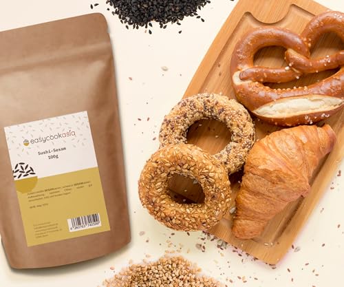 EasyCookAsia Premium Sesammix 100g | Schwarzer & Weißer Sesam | Nährstoffreich & Aromatisch | Perfekt für Sushi, Salate, Brot, Dressings & als knusprige Toppings
