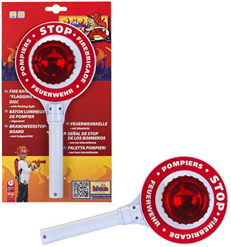 Theo Klein 8958 Feuerwehrkelle I Batteriebetriebene mit Blinklicht-Funktion I Maße: 16 cm x 3,5 cm x 29 cm I Spielzeug für Kinder ab 3 Jahren
