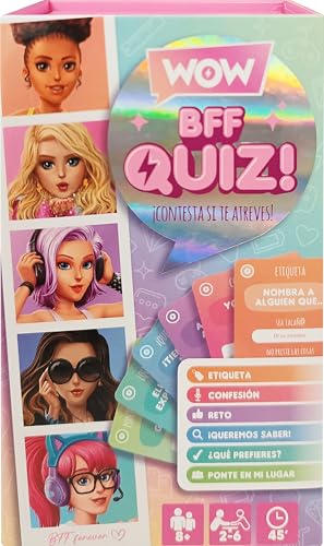 WOW GENERATION - Wow BBF Quiz, Juego de Cartas Divertido para Amigas, Ideal para Pijamadas y Fiestas, 2+ Jugadoras, Preguntas Interactivas como Yo Nunca y Confiesa