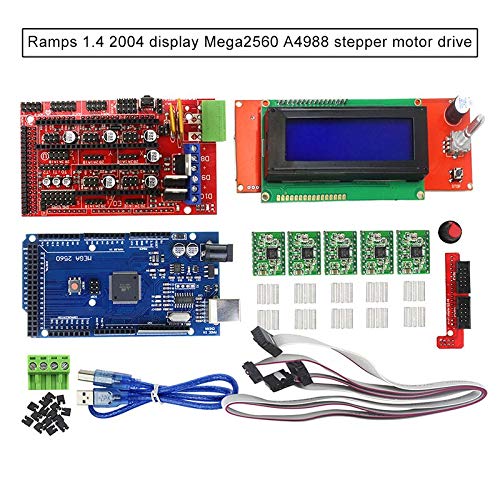 Lysee 3D Printer Parts & Accessories - 3D Printer Kits Ramps 1.4 2004 LCD Screen A4988 NK-Shopping - (Color: Green)