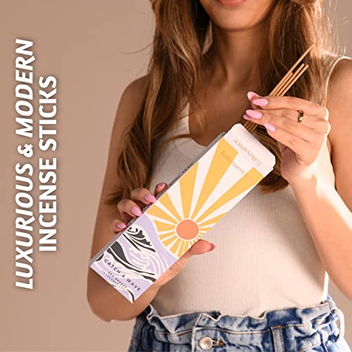 Folkulture Sea Breeze Incense Sticks - Pack Of 75 Insenses For Cleansing - Natural And Non -Toxic Inscents-Sticks - Farmhouse Gift Set For Meditation - Organic And Slow Burning (Catch A Wave) #TOP4