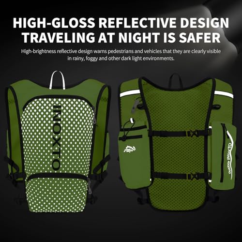 Image of INOXTO Running Hydration Vest Backpack,Lightweight Insulated Pack with 1.5L Water Bladder Bag Daypack for Hiking Trail Running Cycling Race Marathon for Women Men