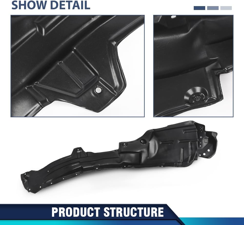 PIT66 Front Inner Fender Liner Set of 2 PCS Compatible with Toyota RAV4 2013-2018 538760R060, 538750R060, TO1248171, TO1249171, 5387642090, 5387542080 Black PE Plastic