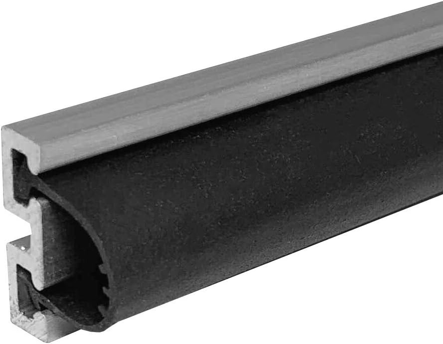 Mortised Door Sweep with Black Silicone Rubber in Mill Aluminum (735MA), SMS #6 x 1/2'' Supplied, (36'' L x 9/16'' H x 3/4'' W)