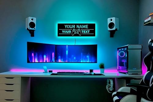 Miniatura 2 de Letrero de etiqueta de jugador personalizado, letrero de neón para habitación de jugadores, letrero LED para sala de jugadores, luces LED para