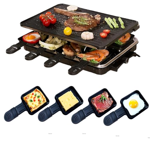 Gzchaox Raclette Table Grill, Electric Korean BBQ Grill, 2-in-1 Nonstick Electric Griddle with...