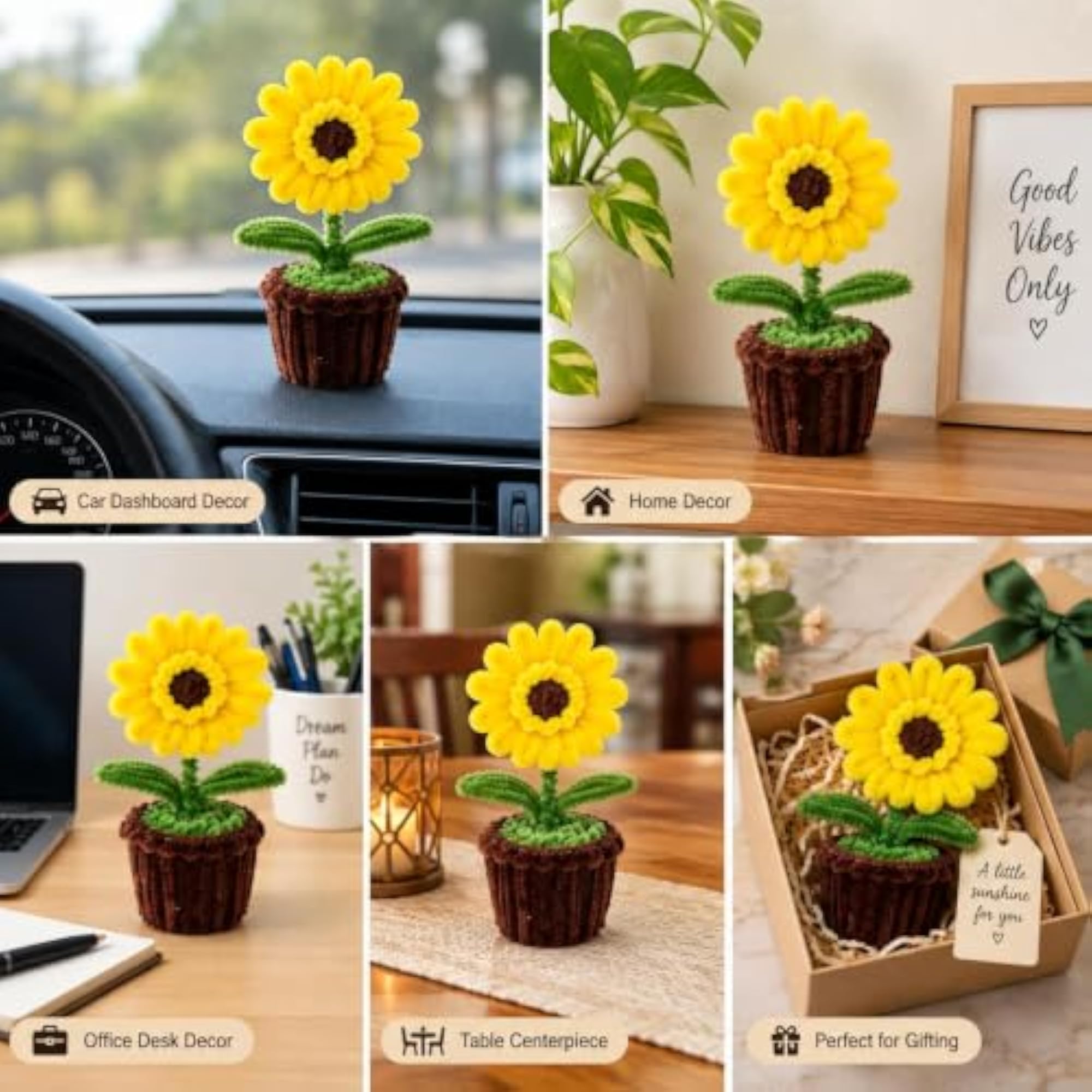 Sunflower Artificial Plant with Pot