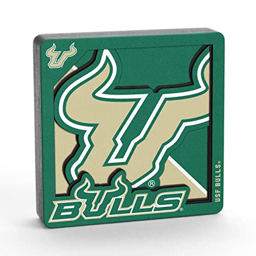 YouTheFan NCAA South Florida Bulls 3D Logo Series Magnets