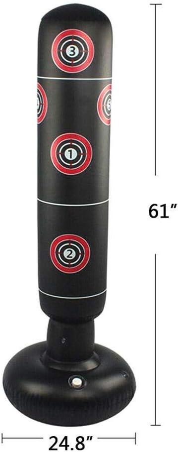 Inflatable Punching Bag Free Standing Boxing Post Boxing Column Adult Kids Fitness Training