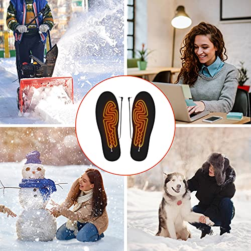 Dr.warm Heating Insoles USB Electric Power Thermal Soles for Men and Women Winter Hunting Boots Shoes Sneaker Ice Fishing Hiking Camping