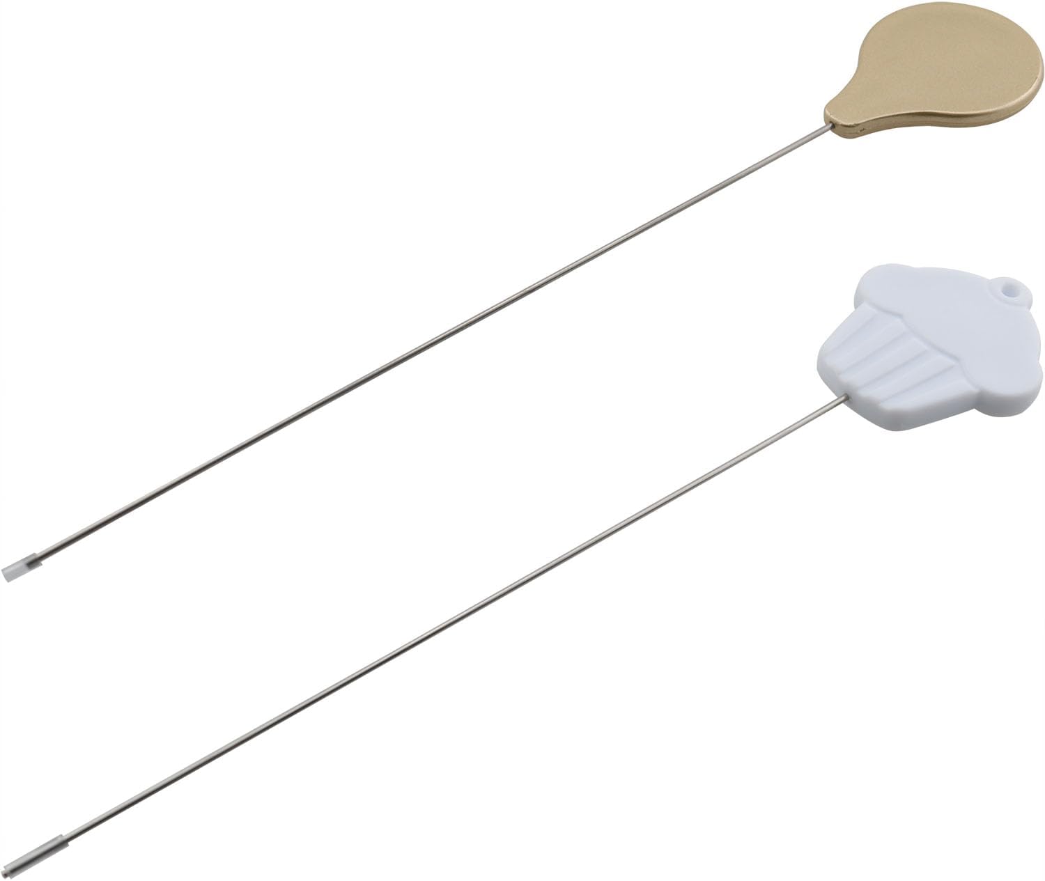 DGZZI 2PCS Baking Cake Testers Stainless Steel Probes Reusable Doneness Checking Test Needles For Cupcakes Bread Muffins Kitchen Baking Tools