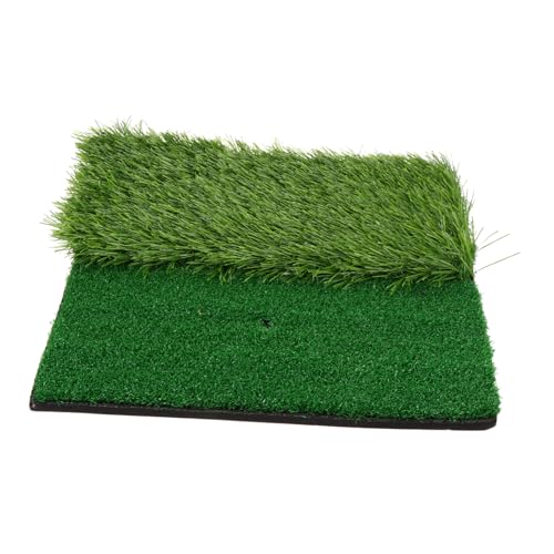 LIOOBO Golf Swing Training Mat Hitting Mat Handheld for Golf Dual-Turf Indoor/Outdoor