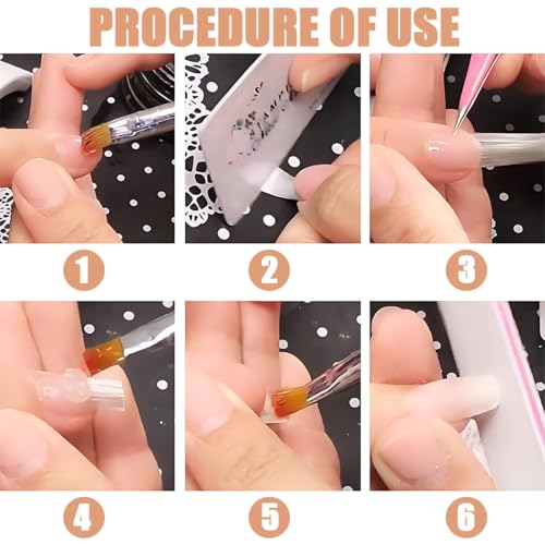 XURJUMI 3stk No Itch Fiberglas Nail Kit, 2Meter harmloses Fiberglas Nail Wrap Kit, für Nail Specialist Nail Art Learner Professional Spa