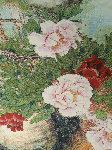 Thangka broderie paon en soie : masquez un mur vide avec élégance - 2