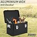 Trucky Aluminium Box mit Deckel Schwarz Alu Kiste Box Alukiste 30 Liter Transportbox Metallbox Alu Aufbewahrungsbox Boxen Abschliessbar Metallkiste