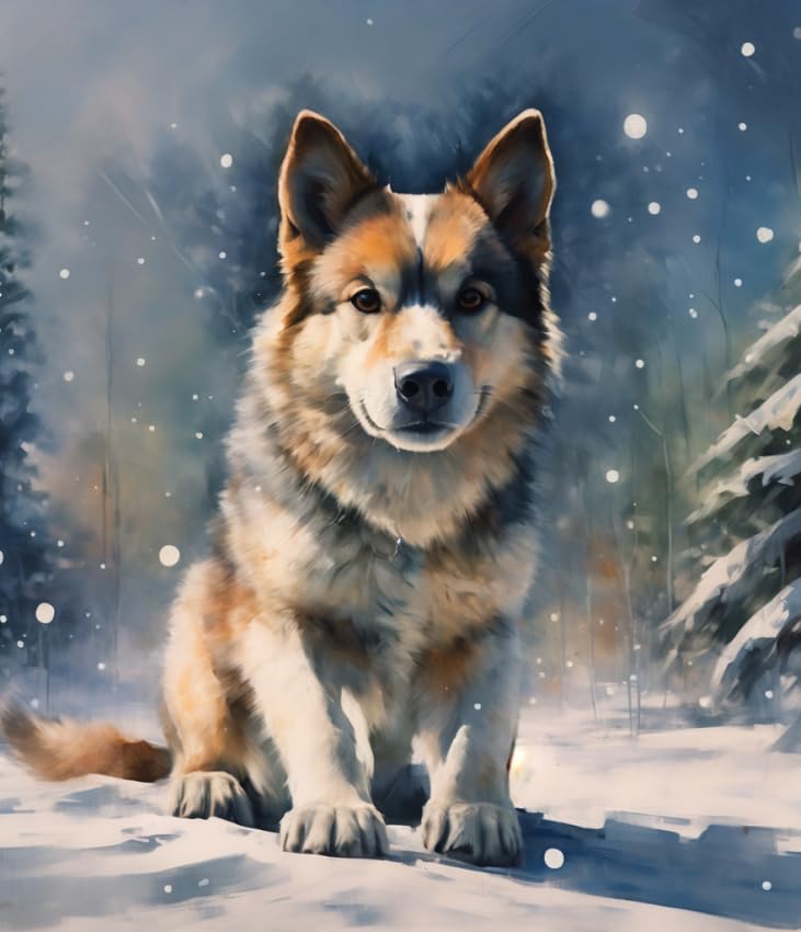 ZMHZMY DIY Oil Painting Paint by Number Kit Frameless Siberian Husky Dog Animal Paint by Numbers Oil Painting Canvas Print Wall Art Home Decoration