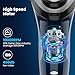 SweetLF Electric Razor for Men with Pop-Up Trimmer, IPX7 Waterproof Electric Shaver, Rechargeable Cordless Shavers for Men, Type-C, 120Mins Runtime, Plug & Play, Blue