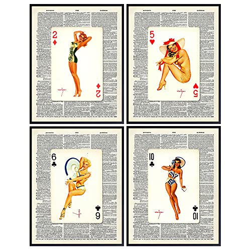 Beach House Pinup Dictionary Art Print - Vintage Upcycled Wall