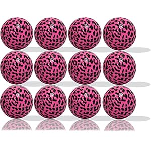 Pink Leopard Print Golf Balls – Set of 12 Novelty Golf Balls | Quality Unique Gift for Women, Golfers, Bachelorette Parties, Birthdays