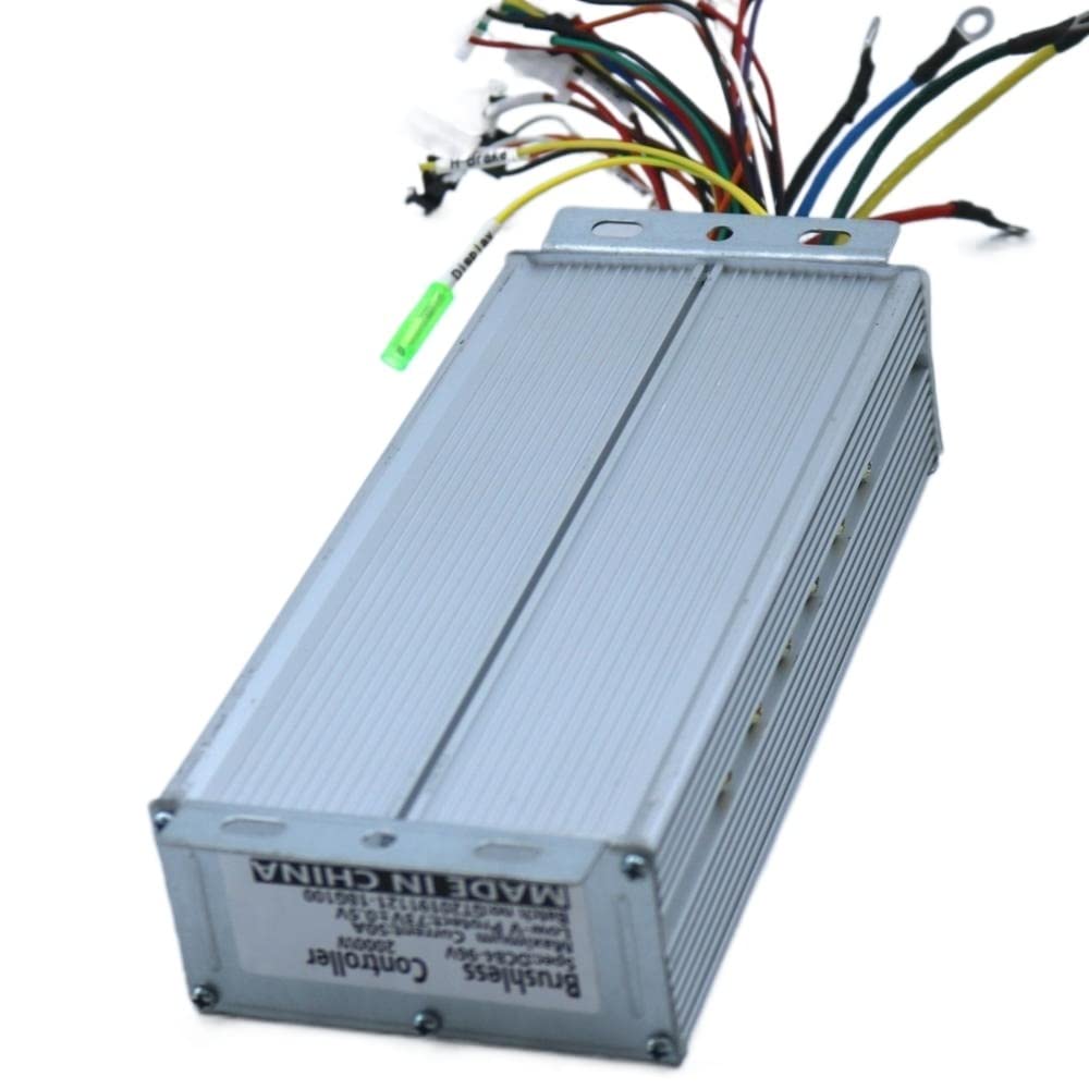 Controlador de Scooter Eléctrico,Controlador de Bi Sensor/Modo Dual sin Sensor 84-96V 2000W 50A Controlador de Motor BLDC Controlador de Velocidad sin escobillas de Bicicleta eléctrica