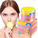 Turmeric Kojic Acid Pads, Kojic Acid and Turmeric Cleansing Pads, Infused Foaming Exfoliating Pads Cleansing Pads for Dark Spots, Dull Skin, Unclog Pores, Helps Balance Skin Oil And Water(50 Pads)