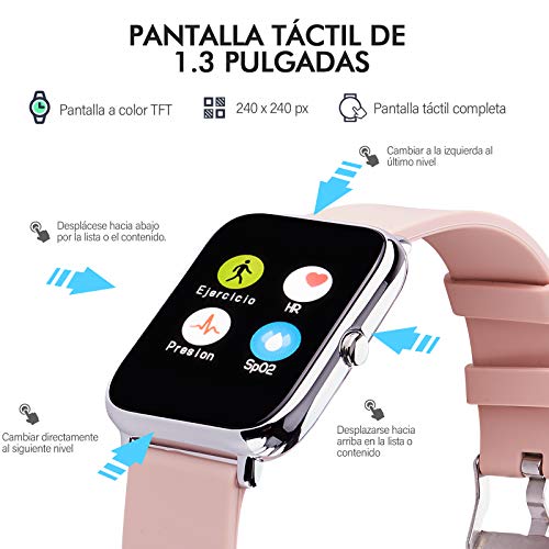 Smartwatch Pulsera Inteligente, MTQ Reloj Inteligente Deportivo, Reloj  Deportivo Pantalla Táctil Impermeable IP67… | DeRemate México