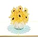 Liif Sunflower Pop up Card, Pop up Floral Card, 3D Greeting Card for All Occasions, Birthday, Mother’s Day, Anniversary, Get Well, Wedding, Congratulations, Handmade Gift (Sunflower Yellow)