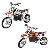 Razor MX650 and MX500 Dirt Rocket Ride On Electric Rechargeable High Torque Motorcross Motorcycle Bike for Teens and Adults, Orange/Red (2 Pack)