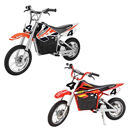 Razor MX650 and MX500 Dirt Rocket Ride On Electric Rechargeable High Torque Motorcross Motorcycle Bike for Teens and Adu - Detailed View