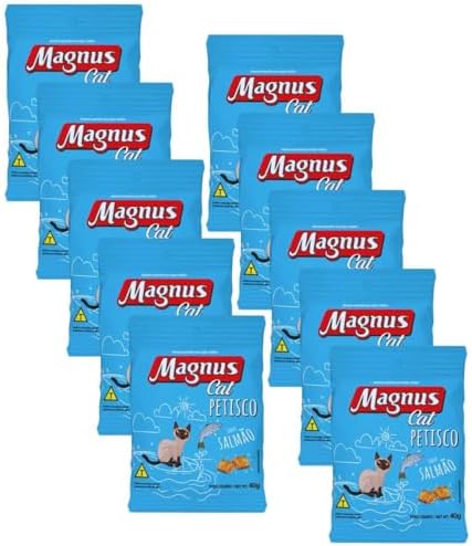 Petiscos Gatos Salmão 40g 10 Unidades