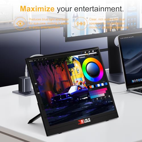 Image of 144Hz 16 inch Portable Monitor,1920x1200 FHD IPS Plug&Play Second External Monitor with USB-C Mini HDMI Port,Second Screen Compatible with PC Phone Mac Xbox PS4 /5-Z8