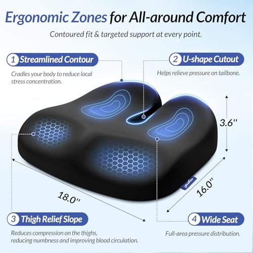 ZIKEE Ergonomic U-Shaped Cushion