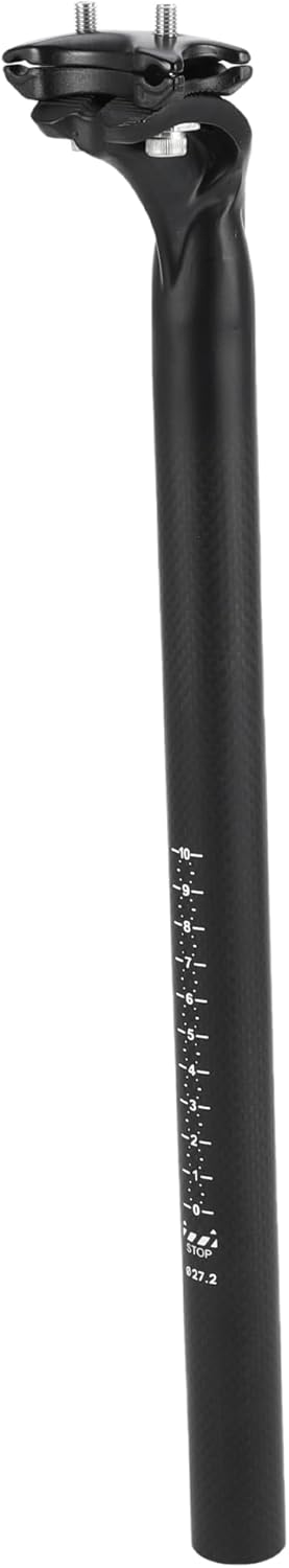 Universal 27.2x400mm Carbon Fiber Pattern Matte Black Bike Seat Posts Lightweight Bike Saddle Post Seat Tube Carbon Fiber 1 Pc