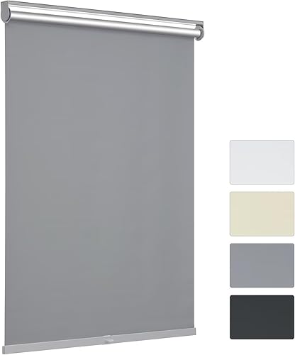 Miniatura 1 de Changshade - Cortina enrollable sin cordón y opaca, oscurecimiento de la habitación, persiana enrollada, para bloqueo de la luz, protección solar,