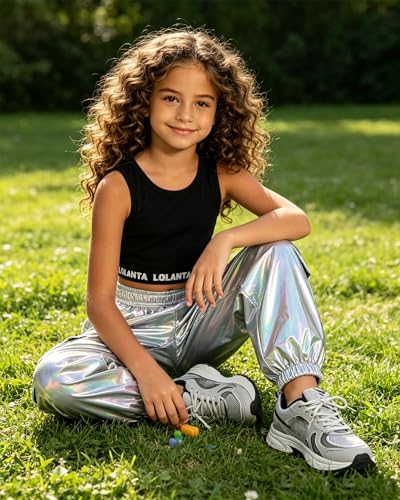 Image of SANGTREE Girls' 2 Piece Outfits T-Shirt and Drawstring Cargo Jogger Pants Clothing Set, 4-14 Years