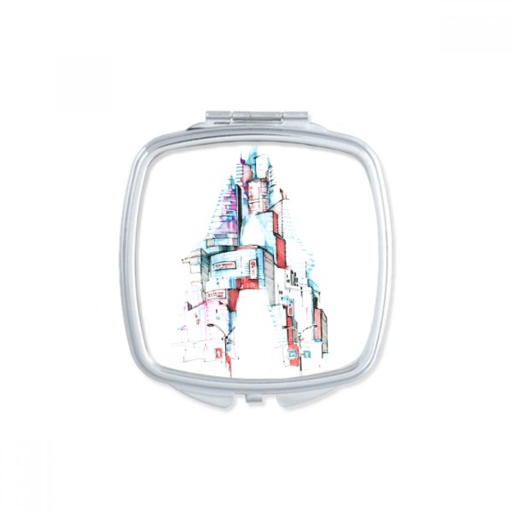 Miroir de poche carré DIYthinker pour éviter les coulures de maquillage en déplacement
