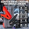 Tstiti 4000A Car Battery Jump Starter, Portable Car Jump Starter for Up to 10L Gas and 8L Diesel Engines, 12V Jump Box with 3 Modes Flashlight and Jumper Cable #4