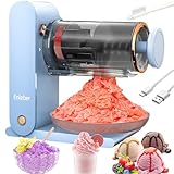 Shaved Ice Snow Cone Machine - Slushie Machine with 2 Reusable Plastic Ice Mold and Stainless Steel Blades,Kitchen Electric Cocktail Margarita...