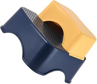 Taburete para orinal con asa para seguridad en el baño, color azul